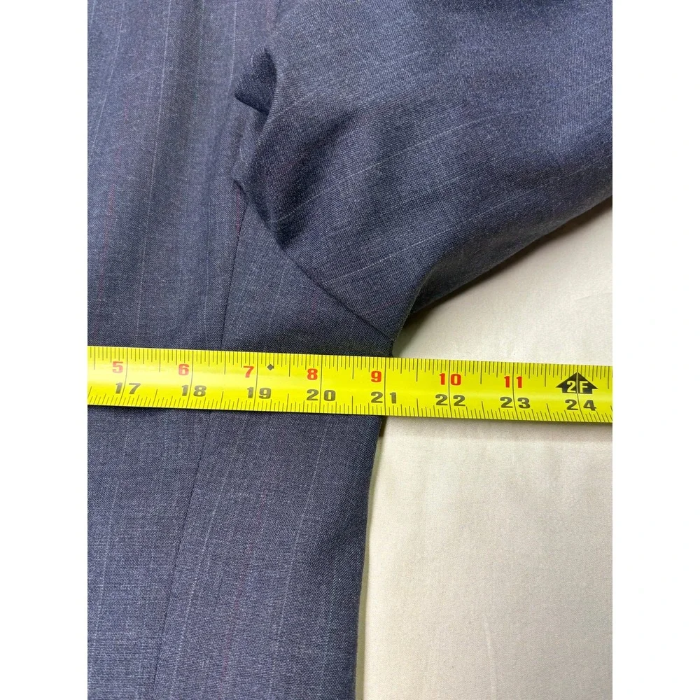 Vtg Brooks Brothers Makers Mens Navy Pinstripe Brooks-Blend 41R Blazer Sport USA